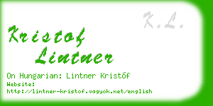 kristof lintner business card