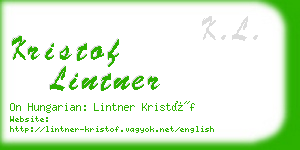 kristof lintner business card